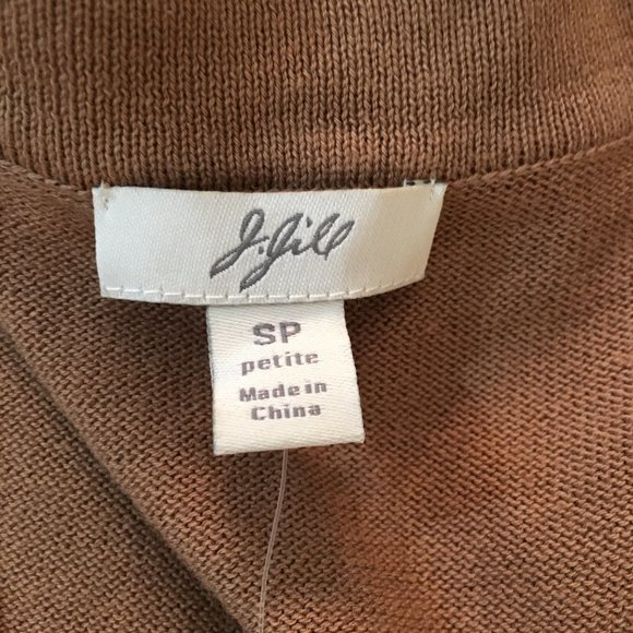 NWT 🎁 J. Jill Light Brown Y2K Baroque Cardigan - Picture 13 of 14